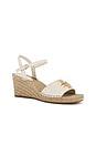 view 2 of 5 ALPARGATA ELEANOR WEDGE in Light Cream & Gold