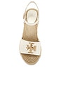 view 4 of 5 ALPARGATA ELEANOR WEDGE in Light Cream & Gold
