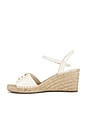 view 5 of 5 ALPARGATA ELEANOR WEDGE in Light Cream & Gold