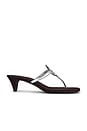 view 1 of 5 Milller Square Toe Sandal in Silver & Cocoa