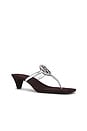 view 2 of 5 Milller Square Toe Sandal in Silver & Cocoa