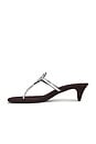 view 5 of 5 Milller Square Toe Sandal in Silver & Cocoa