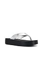 view 2 of 5 CHANCLAS LEATHER PLATFORM in Silver & Perfect Black