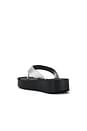 view 3 of 5 CHANCLAS LEATHER PLATFORM in Silver & Perfect Black