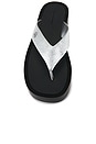 view 4 of 5 CHANCLAS LEATHER PLATFORM in Silver & Perfect Black