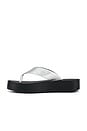 view 5 of 5 CHANCLAS LEATHER PLATFORM in Silver & Perfect Black