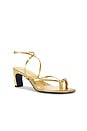 view 2 of 5 SANDALIA PIERCED STRAPPY HEEL in Gold Leaf