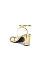 view 3 of 5 SANDALIA PIERCED STRAPPY HEEL in Gold Leaf
