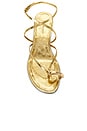 view 4 of 5 SANDALIA PIERCED STRAPPY HEEL in Gold Leaf