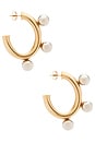 view 2 of 3 PENDIENTES DE ARO LIORA in Two Tone