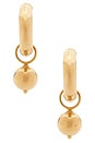 view 3 of 3 PENDIENTES LARGOS SOLARIS in Gold