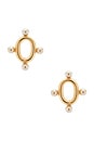 view 1 of 2 PENDIENTES DE TACHUELA SERAPHINE in Two Tone