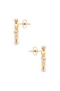 view 2 of 2 PENDIENTES DE TACHUELA SERAPHINE in Two Tone