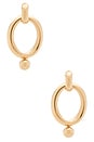 view 2 of 3 PENDIENTES LARGOS AMARA in Gold
