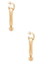 view 3 of 3 PENDIENTES LARGOS AMARA in Gold