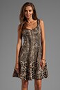 view 1 of 6 Printed Neoprene Combo Frock Dress in Python/Cheetah in Python & Cheetah