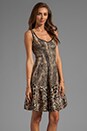 view 3 of 6 Printed Neoprene Combo Frock Dress in Python/Cheetah in Python & Cheetah