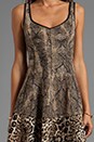 view 5 of 6 Printed Neoprene Combo Frock Dress in Python/Cheetah in Python & Cheetah