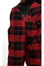 view 6 of 7 Tartan Plaid Little Moto Jacket With Leather en Scarlet/Black in Scarlet & Black