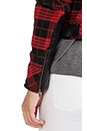 view 7 of 7 Tartan Plaid Little Moto Jacket With Leather en Scarlet/Black in Scarlet & Black