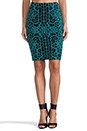 view 1 of 7 Animal Jacquard Knit Tube Skirt in Teal