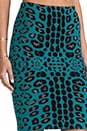 view 5 of 7 Animal Jacquard Knit Tube Skirt in Teal
