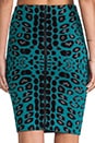 view 6 of 7 Animal Jacquard Knit Tube Skirt in Teal
