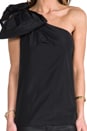 view 4 of 4 Bow One-Shoulder Top in Black
