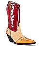 view 2 of 5 BOTTINES WESTERN in Red Multicolor