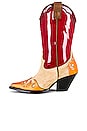 view 5 of 5 BOTTINES WESTERN in Red Multicolor