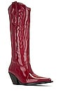 view 2 of 5 Patent Leather Western Boot in Red