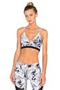 view 1 of 4 Rebel Sports Bra in Palm Tree Black & White