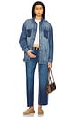 view 5 of 6 Kelly Cropped Mid Rise Straight in Shadow Indigo