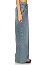 view 3 of 6 Linda Mid Rise Pleated Wide Leg in Dusky Medium Indigo