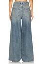 view 4 of 6 Linda Mid Rise Pleated Wide Leg in Dusky Medium Indigo