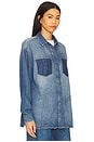 view 2 of 4 Charlotte Oversized Denim Shirt in Shadow Indigo