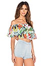 view 2 of 3 Frufru Top in Royal White Flower