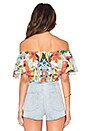 view 3 of 3 Frufru Top in Royal White Flower