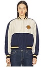 view 2 of 6 x REVOLVE Knicks Crop Bomber in Off White & Navy
