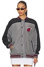 view 2 of 5 x REVOLVE Miami Heat Double Yoke Bomber in Black & Grey
