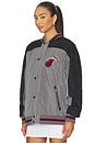view 3 of 5 x REVOLVE Miami Heat Double Yoke Bomber in Black & Grey