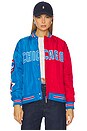 view 1 of 4 x REVOLVE Chicago Cubs Multi Logo Bomber in Blue & Red