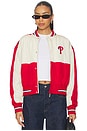 view 1 of 6 x REVOLVE Phillies Crop Bomber in Red & White