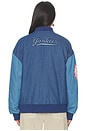 view 5 of 7 x REVOLVE Yankees Denim Logo Bomber in Denim Dark & Medium