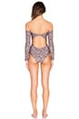 view 3 of 3 Gibsy Off Shoulder One Piece in Nude Leopard