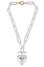 view 1 of 3 Heart Charm Chain Necklace in Silver