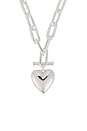 view 2 of 3 Heart Charm Chain Necklace in Silver