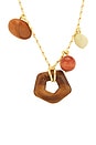 view 2 of 3 Wooden Charms Necklace in Yellow