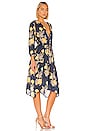 view 2 of 4 VESTIDO MIDI AINSLEY in Navy & Gold Floral