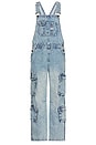 view 1 of 6 Double Cargo Big T Overall in Optic Stone Light Wash